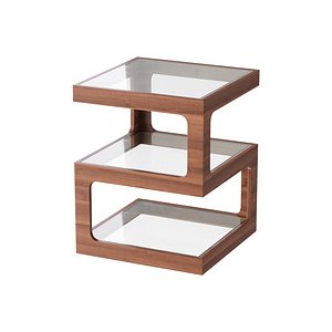 3D Modern Glass Side Table