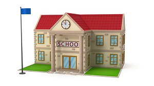 3D Cartoon school model