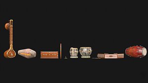 Musical instruments 3D model