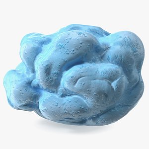 Blue Chewed Gum 3D model
