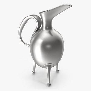 3D Silver Wine Pitcher