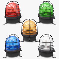 Warning Beacon Light Set with Metal Guard