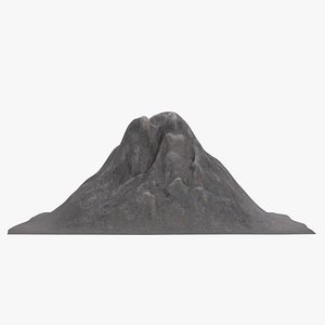 3D model volcano pbr