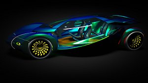 CONCEPT GLASS CAR S3 blue