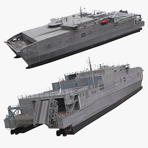 3D Apalachicola EPF 13 Military Transport Vessel Gray