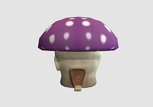 purple mushroom house 3D