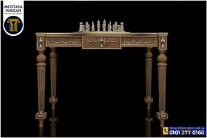 chess antique table console 3D model