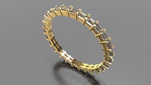 Luxury Diamond Ring Design 3D Jewelry Model STL OBJ Format 3D print model