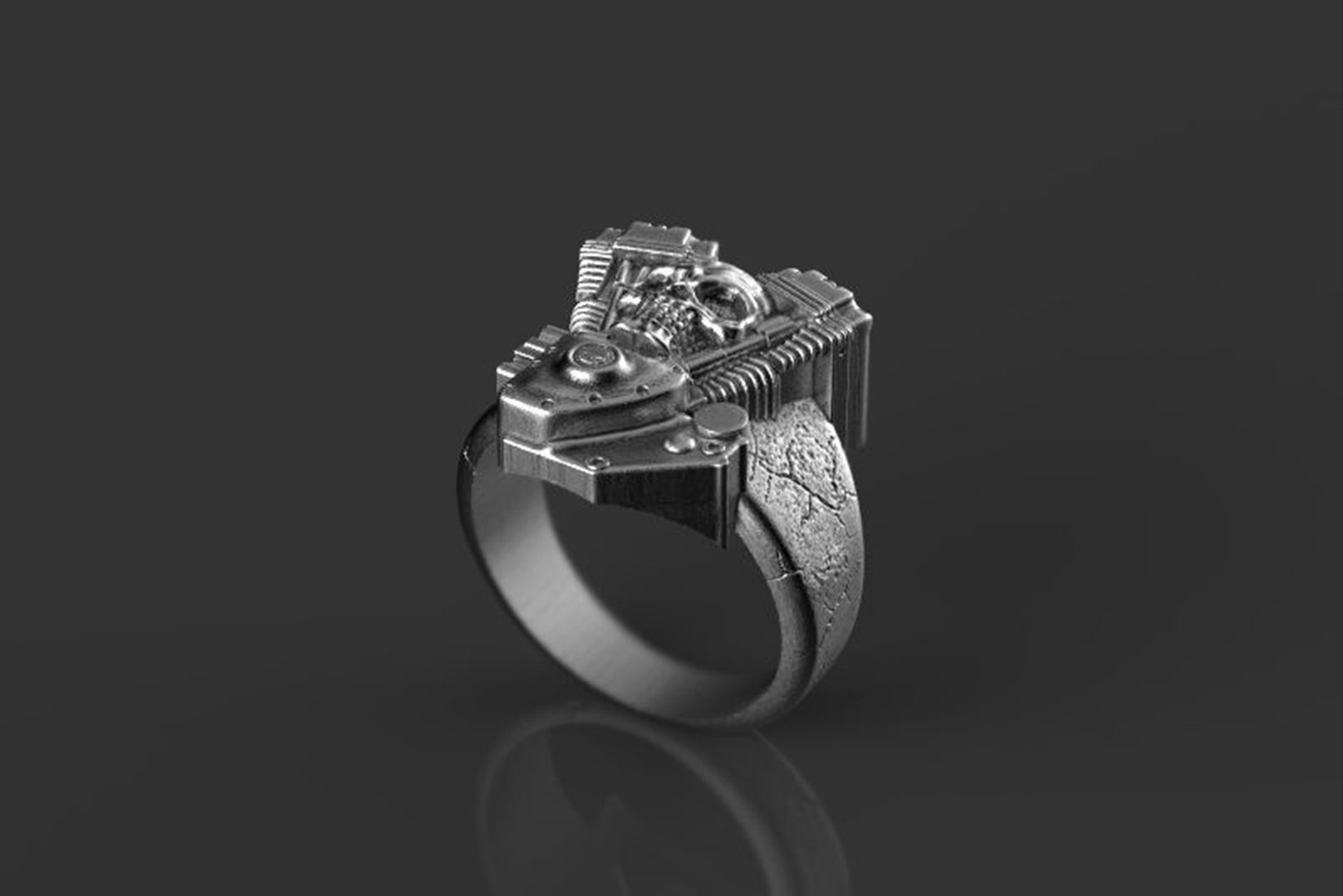 Skull Engine Ring 3D Model - TurboSquid 1981902