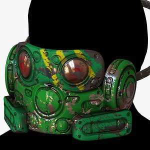Gas mask respirator scifi futuristic model