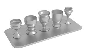3D stemware glass drink model