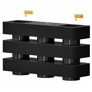 3D LAPIAZ SINGLE VANITY CABINET va Maisonvalentina model