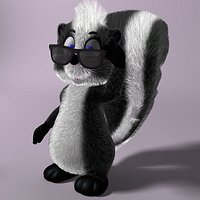 Cartoon Skunk Rigged