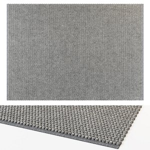 BENUTA WOOL RUG BEADS GRAY