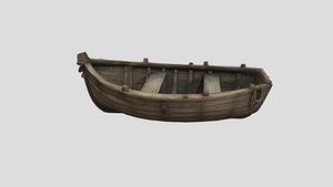 3D model Wooden Boat