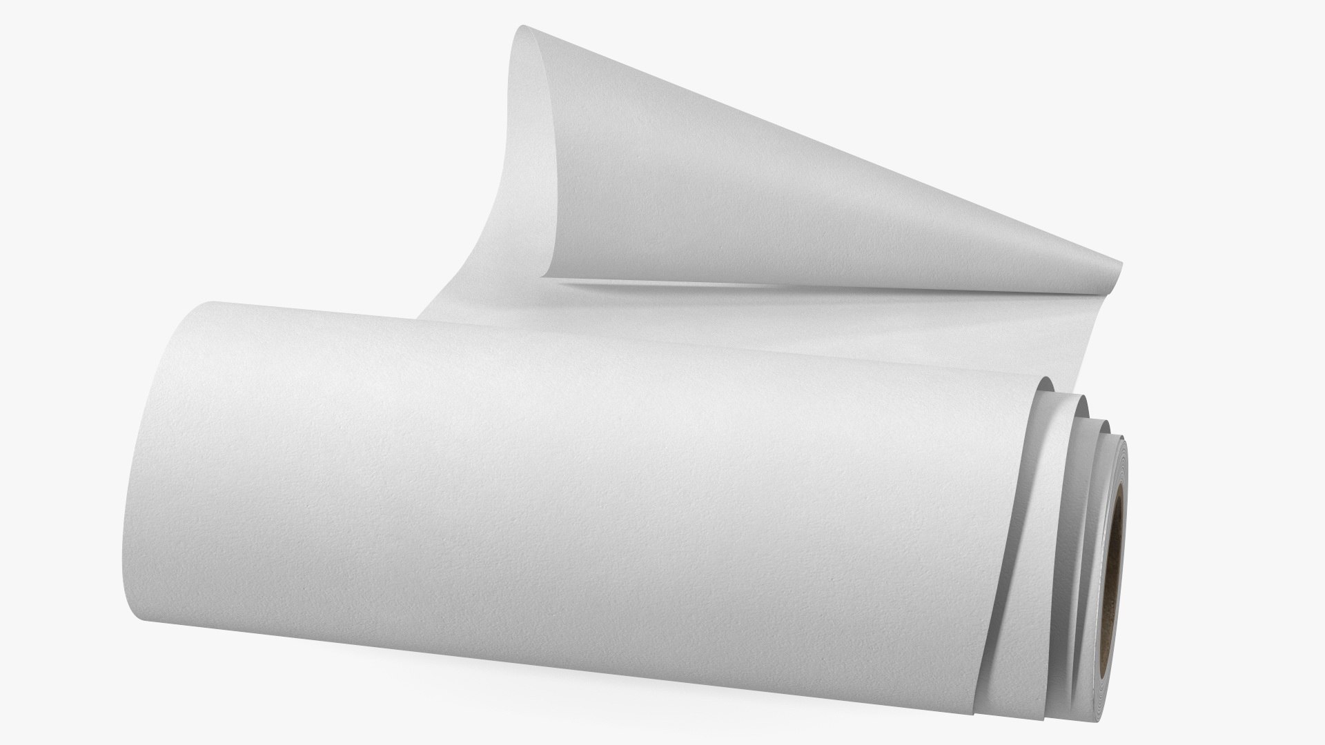 3D model Roll of White Paper Unfolded - TurboSquid 1874797