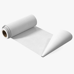 Roll of White Paper Unfolded