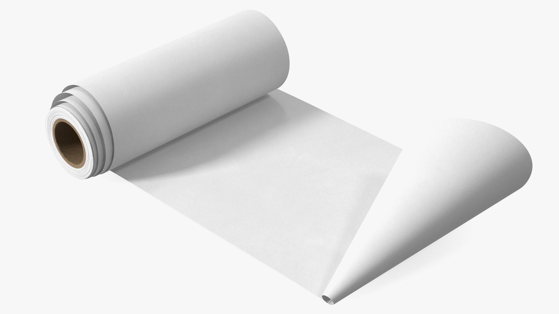 3D model Roll of White Paper Unfolded - TurboSquid 1874797