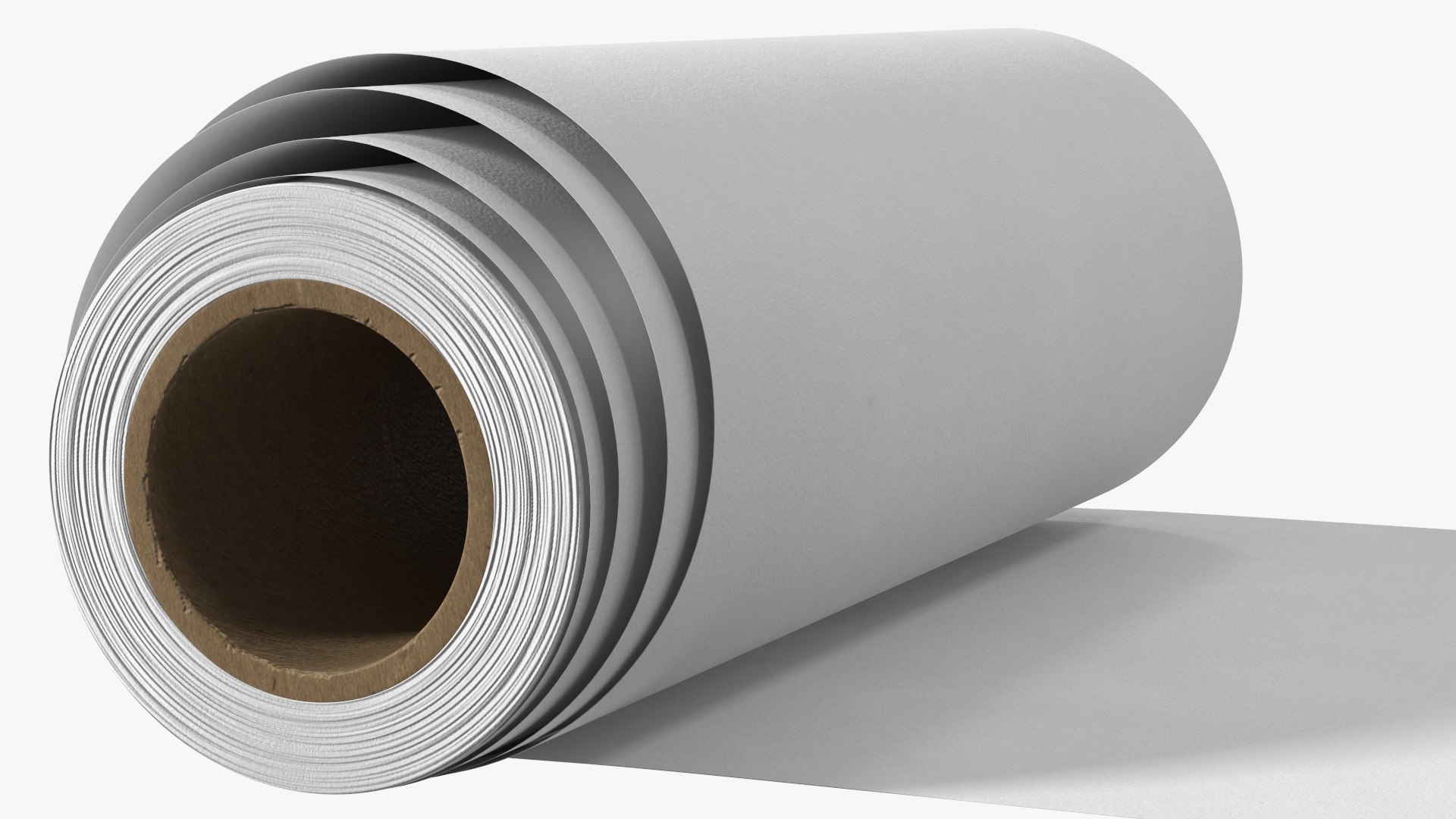 Roll of White Paper Unfolded 3D Model $19 - .3ds .blend .c4d .fbx