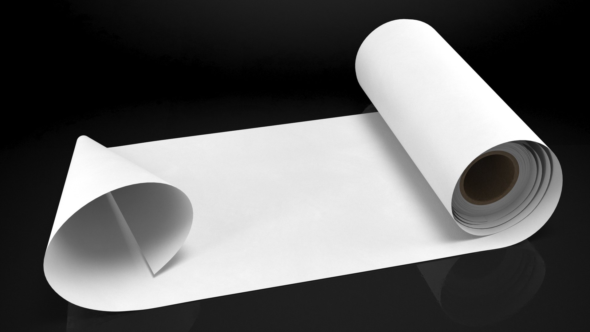 3D model Roll of White Paper Unfolded - TurboSquid 1874797