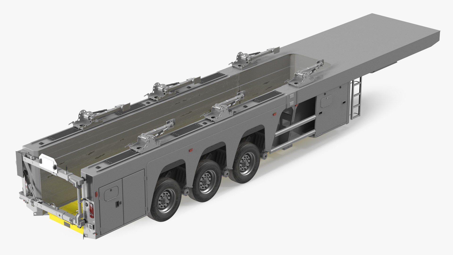 Concrete Panel Semi Trailer Empty 3D model preview