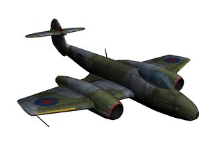3ds max gloster meteor jet fighter