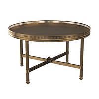 Maison Jansen Small Round Brass Coffee Table