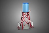 WATER DRINK RESERVOIR TOWER SUPPLY DISTRIBUTION STATION SYSTEM