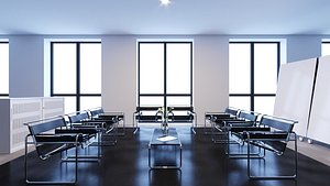 3D office fitout meeting model