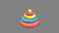 Cartoon ferrule toy Low-poly