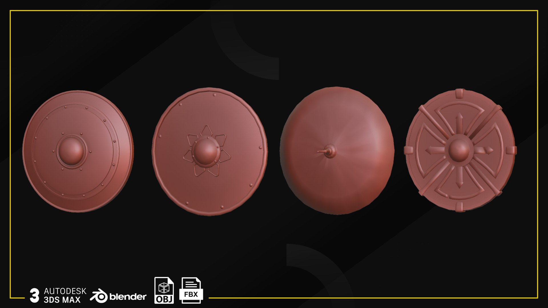 20 Medieval Shield Base Meshes 3D - TurboSquid 1961696