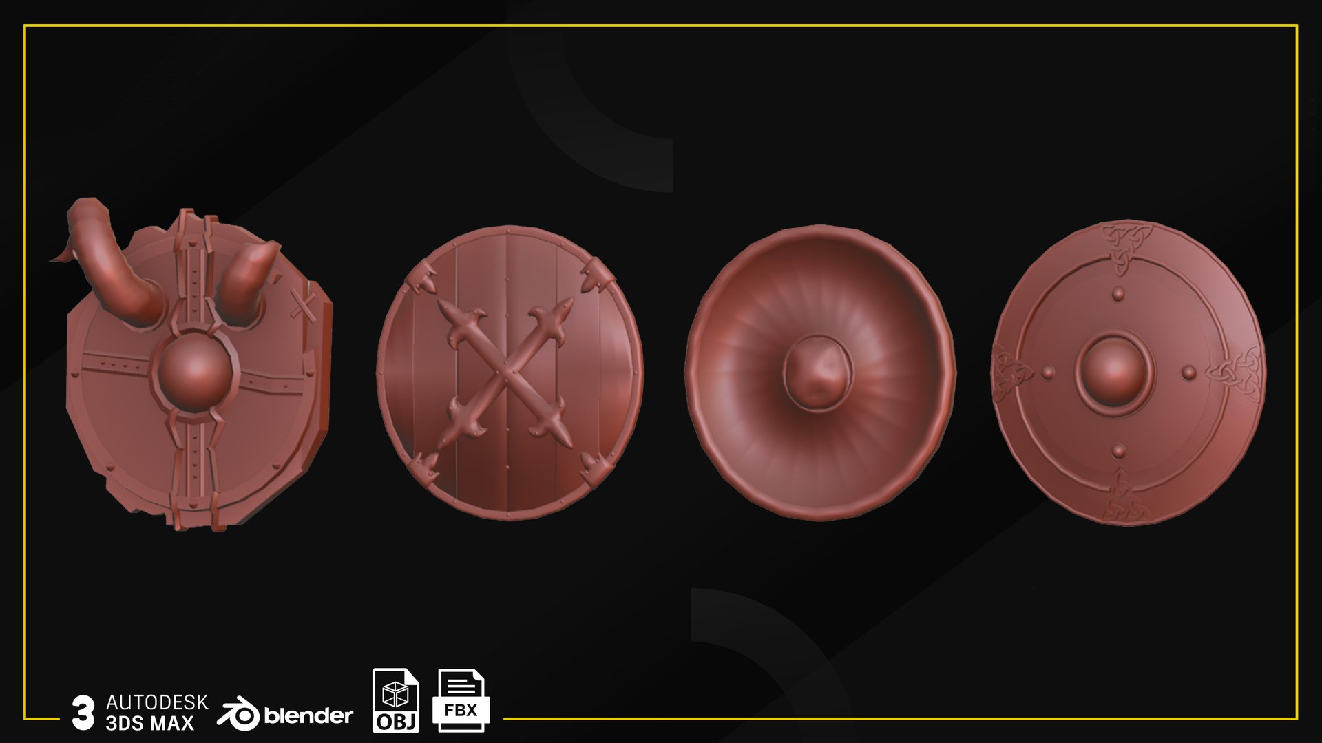 20 Medieval Shield Base Meshes 3D - TurboSquid 1961696