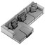 Minotti Hamilton Modern Sectional Sofa with Chaise and Cushions