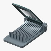 Hinged Wire Egg Slicer with Ribbed Cradle - Static Open Pose