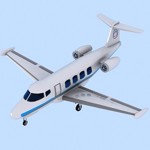 Cartoon Private Jet