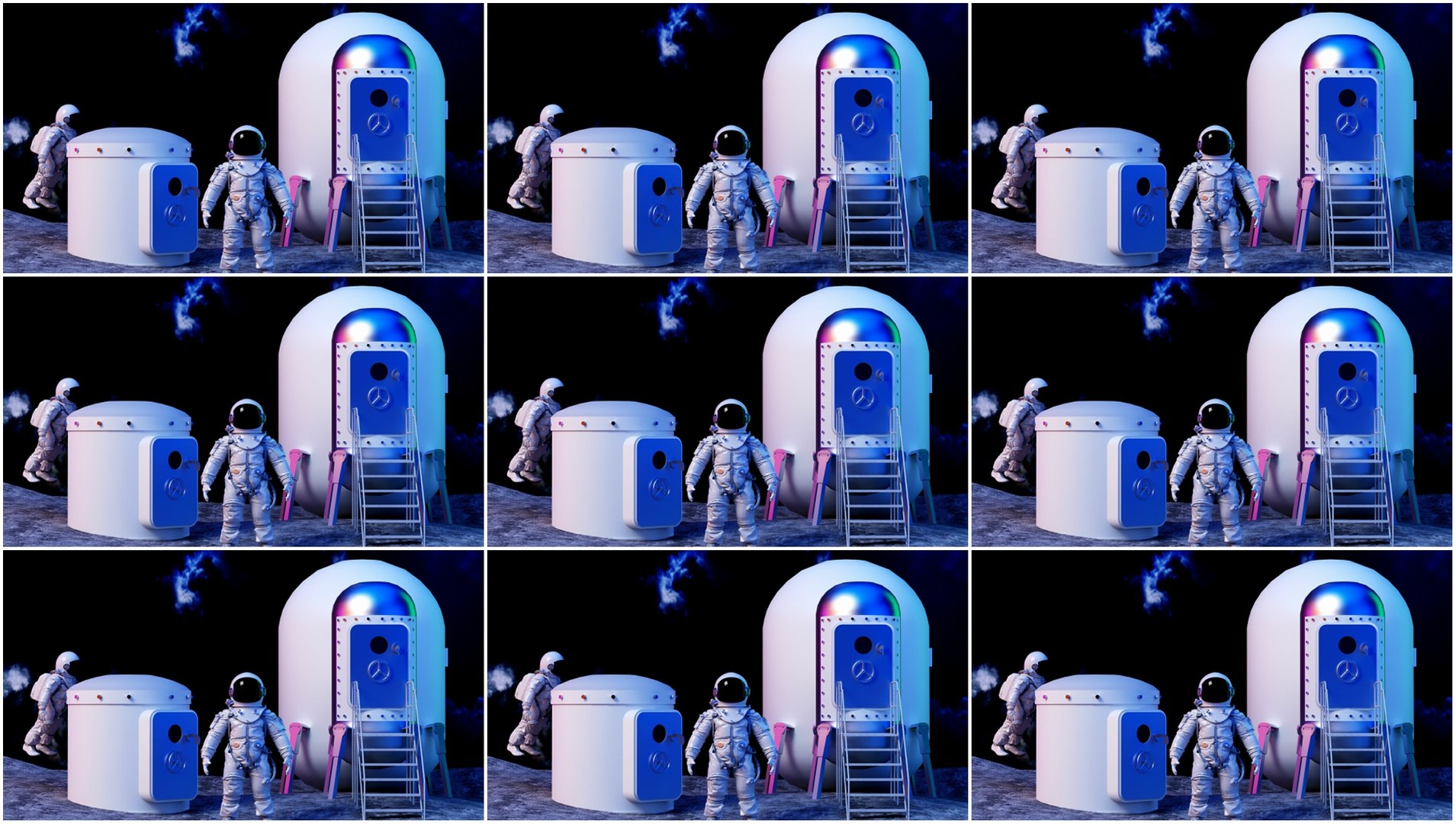 3D Protective clothing isolation module reaction furnace space station ...