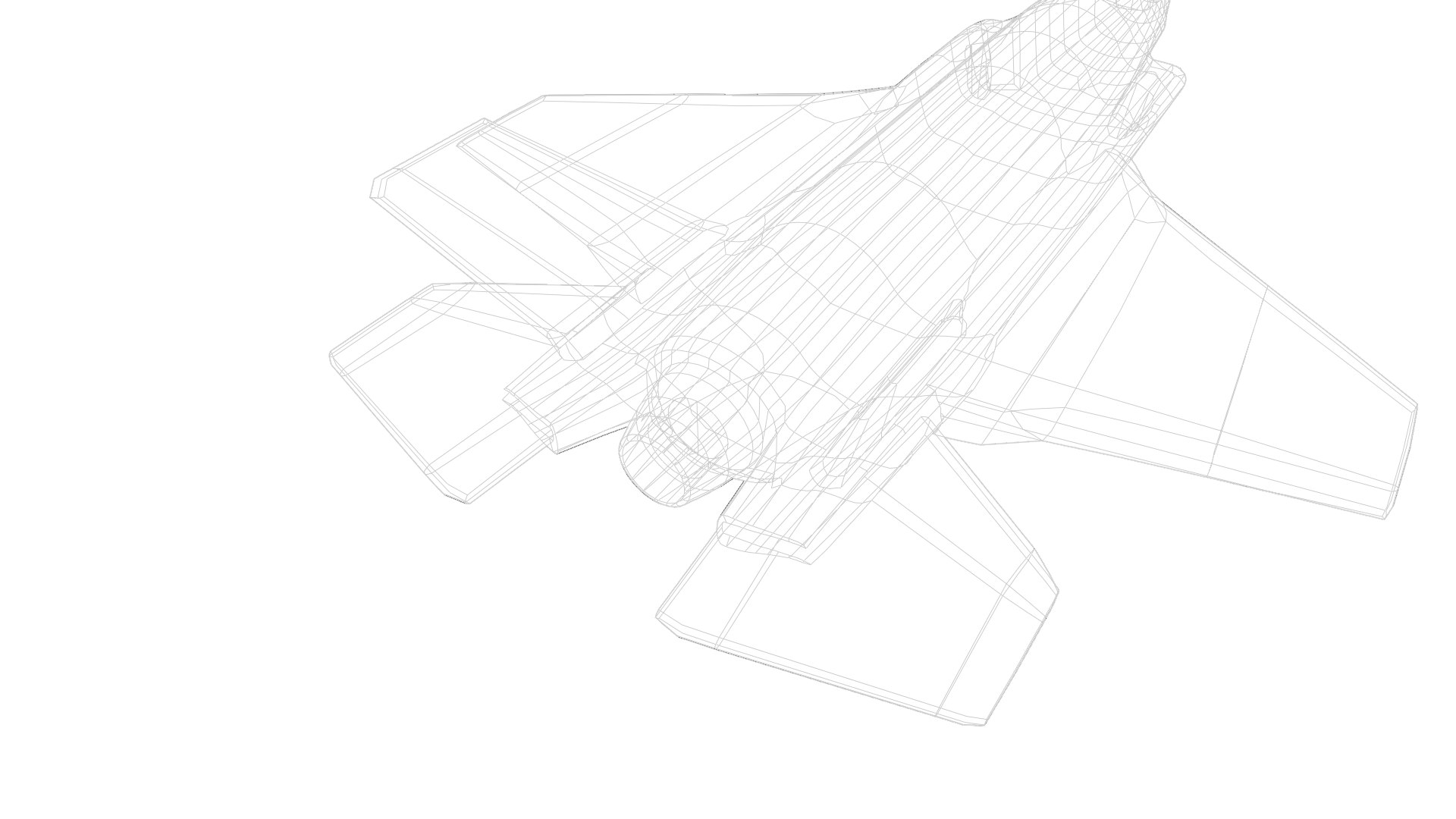 3D Modern Fighter Jet - Lockheed Martin F-35 Lightning II https://p.turbosquid.com/ts-thumb/gi/JLFOd6/Gt/wireframe_5/png/1658573099/1920x1080/fit_q87/ece9bebf16dcab9070e98a90daaddcb92e0ac3a7/wireframe_5.jpg
