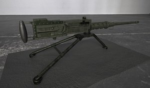m2 browning 3d obj