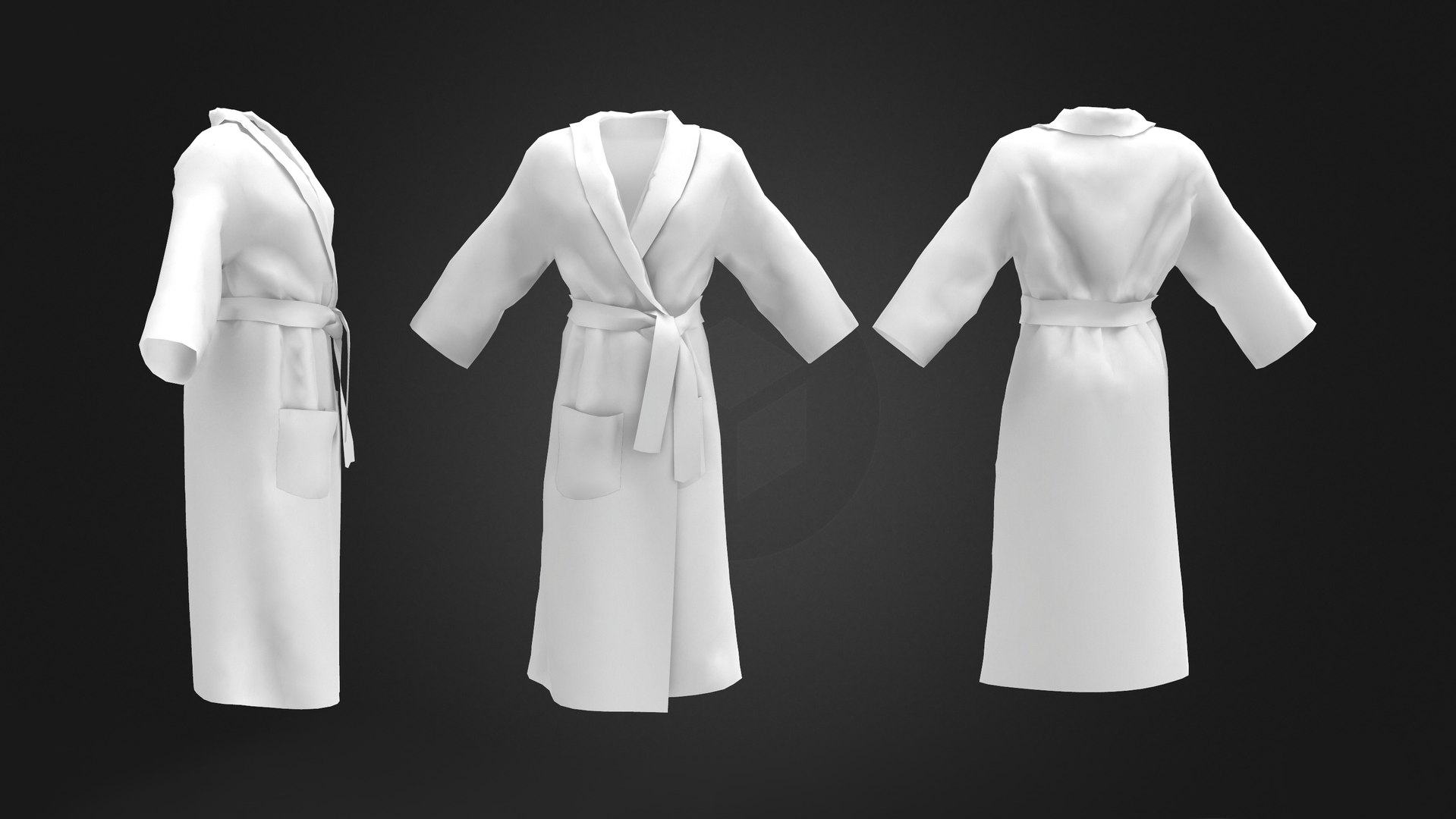 Ladies Bathrobe 3D - TurboSquid 1756559