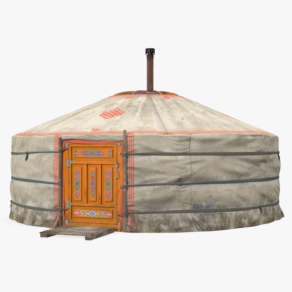 mongolian portable yurt mongolia 3D model