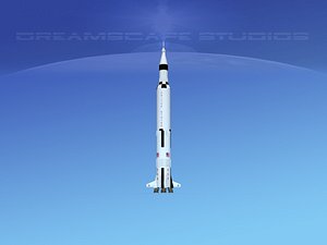 3d rocket engines launch saturn v