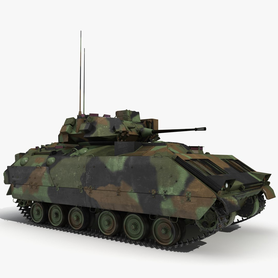 Infantry Fighting Vehicle Bradley M2 Camo 3D Model 3D model preview