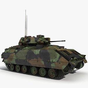 Infantry Fighting Vehicle Bradley M2 Camo 3D Model