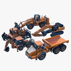 5 Construction Vehicles Bundle
