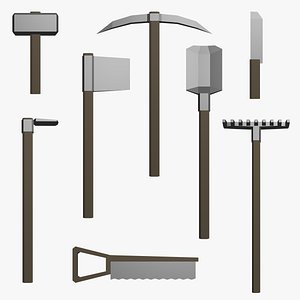 3D Tools LowPoly Stylised model