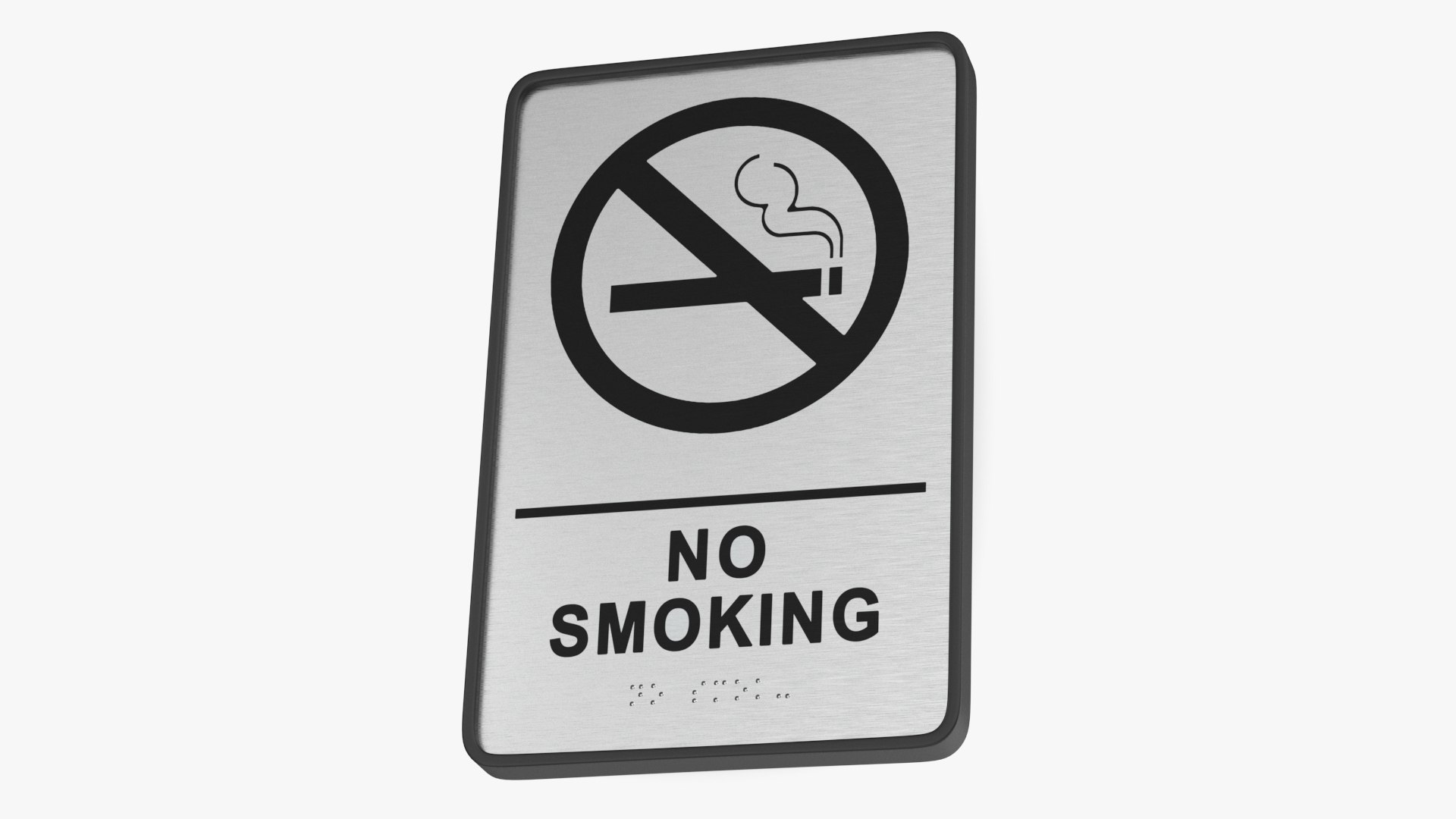 No Smoking Sign 3D model preview
