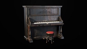 Western Piano - Game Ready 3D model