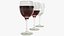 Verre à vin rouge à moitié plein