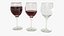 Verre à vin rouge à moitié plein