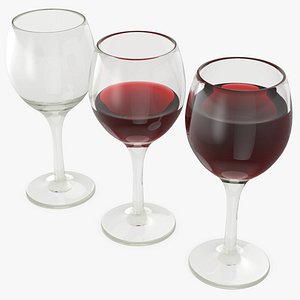 Half Full Red Wine Glass